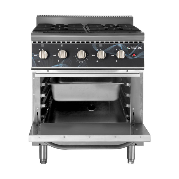 Vaiotec Gasherd - 4 Brenner 28,8 kW - mit Gasbackofen, 700 x 700 mm 6 Vaiotec Gasherd - 4 Brenner 28,8 kW - mit Gasbackofen, 700 x 700 mm
