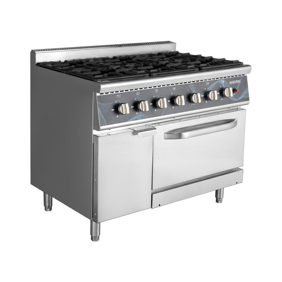 Vaiotec Gasherd - 6 Brenner 43,2 kW - mit Gasbackofen, 1100 x 700 mm Vaiotec Gasherd - 6 Brenner 43,2 kW - mit Gasbackofen, 1100 x 700 mm