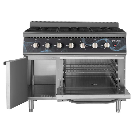 Vaiotec Gasherd - 6 Brenner 43,2 kW - mit Gasbackofen, 1100 x 700 mm 1 Vaiotec Gasherd - 6 Brenner 43,2 kW - mit Gasbackofen, 1100 x 700 mm