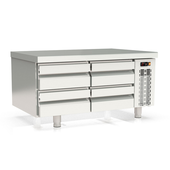 Vaiotec Topline Unterbaukühltisch (Slim) / 2-fach GN 1/1 mit 4 Schubladen, 1200 x 700 mm Vaiotec Topline Unterbaukühltisch (Slim) / 2-fach GN 1/1 mit 4 Schubladen, 1200 x 700 mm