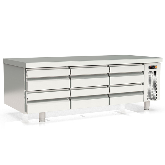 Vaiotec Topline Unterbaukühltisch (Slim) / 3-fach GN 1/1 mit 6 Schubladen, 1600 x 700 mm Vaiotec Topline Unterbaukühltisch (Slim) / 3-fach GN 1/1 mit 6 Schubladen, 1600 x 700 mm