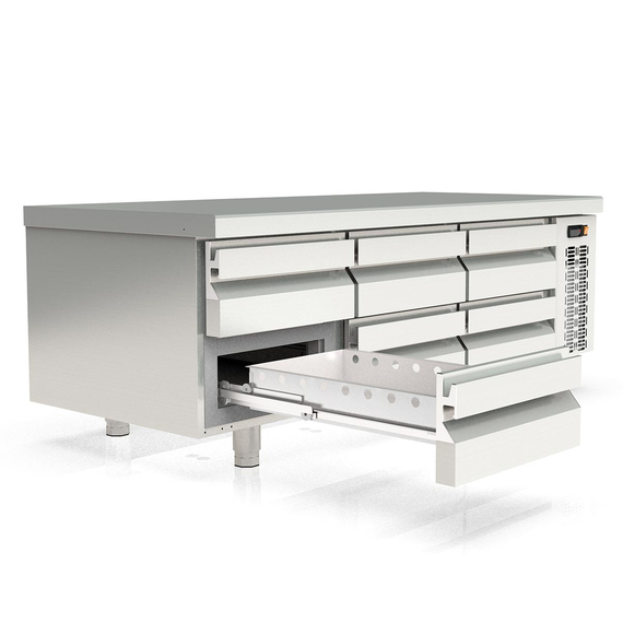 Vaiotec Topline Unterbaukühltisch (Slim) / 3-fach GN 1/1 mit 6 Schubladen, 1600 x 700 mm 1 Vaiotec Topline Unterbaukühltisch (Slim) / 3-fach GN 1/1 mit 6 Schubladen, 1600 x 700 mm
