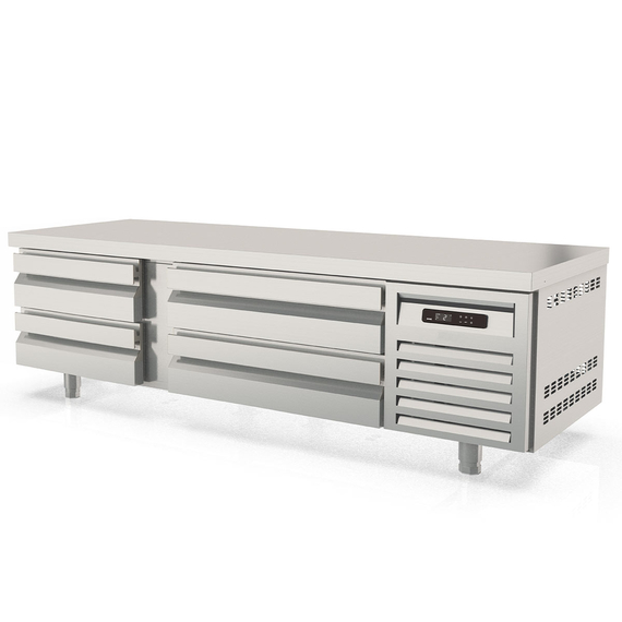 Vaiotec Topline Unterbaukühltisch / 2-fach mit 4 Schubladen für GN 2/1 & GN 1/1, 1660 x 700 mm Vaiotec Topline Unterbaukühltisch / 2-fach mit 4 Schubladen für GN 2/1 & GN 1/1, 1660 x 700 mm