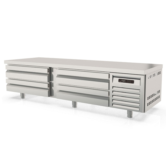 Vaiotec Topline Unterbaukühltisch / 2-fach GN 2/1 mit 4 Schubladen, 2110 x 700 mm Vaiotec Topline Unterbaukühltisch / 2-fach GN 2/1 mit 4 Schubladen, 2110 x 700 mm