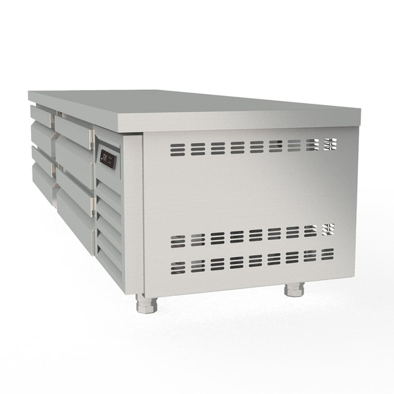 Vaiotec Topline Unterbaukühltisch / 2-fach GN 2/1 mit 4 Schubladen, 2110 x 700 mm 2 Vaiotec Topline Unterbaukühltisch / 2-fach GN 2/1 mit 4 Schubladen, 2110 x 700 mm
