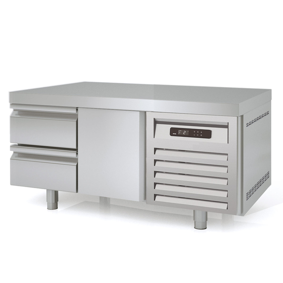 Vaiotec Topline Unterbaukühltisch / 2-fach GN 1/1 mit 2 Schubladen / 1 Tür, 1345 x 700 mm Vaiotec Topline Unterbaukühltisch / 2-fach GN 1/1 mit 2 Schubladen / 1 Tür, 1345 x 700 mm