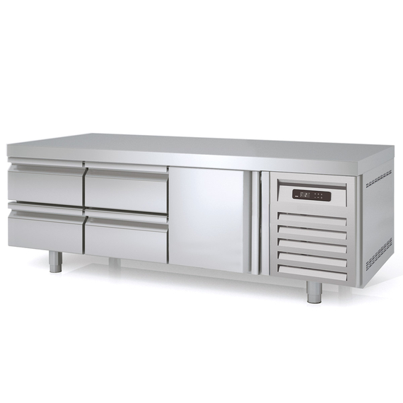 Vaiotec Topline Unterbaukühltisch / 3-fach GN 1/1 mit 4 Schubladen / 1 Tür, 1795 x 700 mm Vaiotec Topline Unterbaukühltisch / 3-fach GN 1/1 mit 4 Schubladen / 1 Tür, 1795 x 700 mm