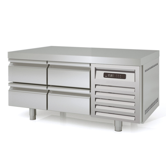 Vaiotec Topline Unterbaukühltisch / 2-fach GN 1/1 mit 4 Schubladen, 1345 x 700 mm Vaiotec Topline Unterbaukühltisch / 2-fach GN 1/1 mit 4 Schubladen, 1345 x 700 mm