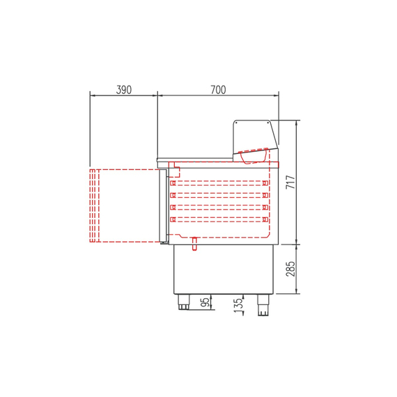 Vaiotec Topline Belegstation / 2-fach mit Türen, eckiger Glasaufsatz, GN 1/6, 925 x 700 mm 1 Vaiotec Topline Belegstation / 2-fach mit Türen, eckiger Glasaufsatz, GN 1/6, 925 x 700 mm