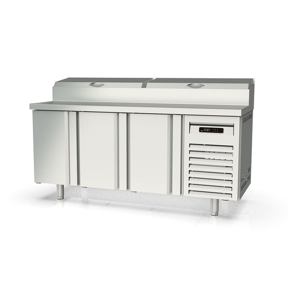 Vaiotec Topline Belegstation / 3-fach mit Türen, Edelstahlaufsatz, GN 1/6, 1795 x 700 mm Vaiotec Topline Belegstation / 3-fach mit Türen, Edelstahlaufsatz, GN 1/6, 1795 x 700 mm