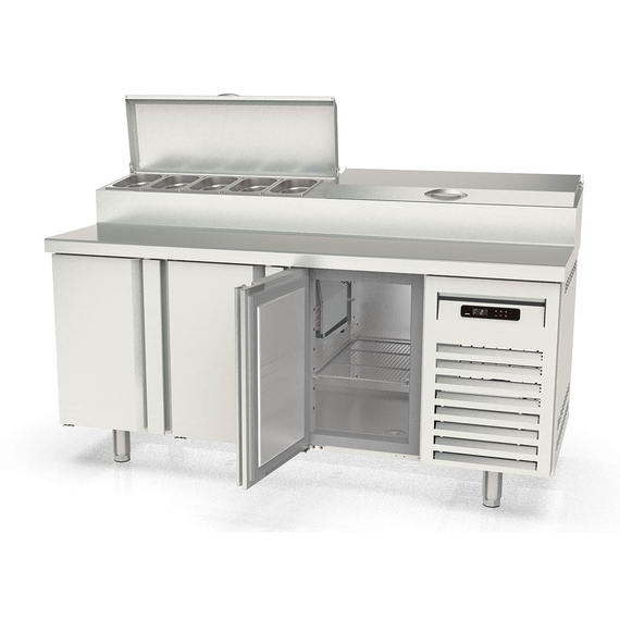 Vaiotec Topline Belegstation / 3-fach mit Türen, Edelstahlaufsatz, GN 1/6, 1795 x 700 mm 1 Vaiotec Topline Belegstation / 3-fach mit Türen, Edelstahlaufsatz, GN 1/6, 1795 x 700 mm