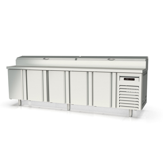 Vaiotec Topline Belegstation / 5-fach mit Türen, Edelstahlaufsatz, GN 1/6, 2695 x 700 mm Vaiotec Topline Belegstation / 5-fach mit Türen, Edelstahlaufsatz, GN 1/6, 2695 x 700 mm