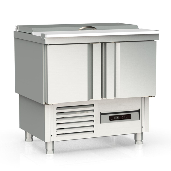 Vaiotec Topline Saladette / 2-fach mit Türen, Edelstahldeckel, GN 1/6, 925 x 700 mm Vaiotec Topline Saladette / 2-fach mit Türen, Edelstahldeckel, GN 1/6, 925 x 700 mm