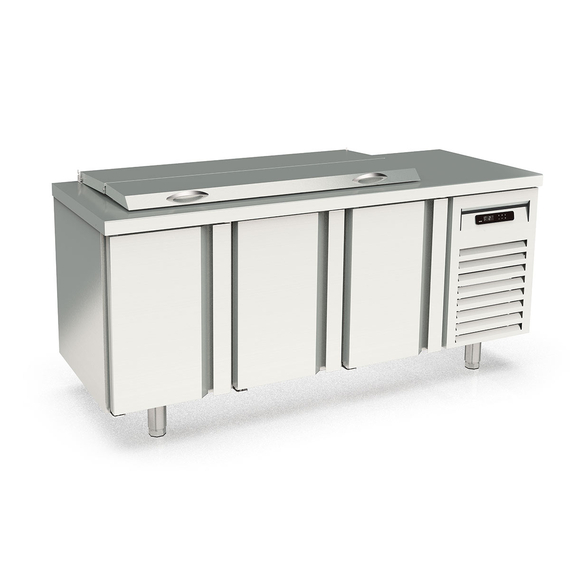 Vaiotec Topline Saladette / 3-fach mit Türen, Edelstahldeckel, GN 1/6, 1795 x 700 mm Vaiotec Topline Saladette / 3-fach mit Türen, Edelstahldeckel, GN 1/6, 1795 x 700 mm