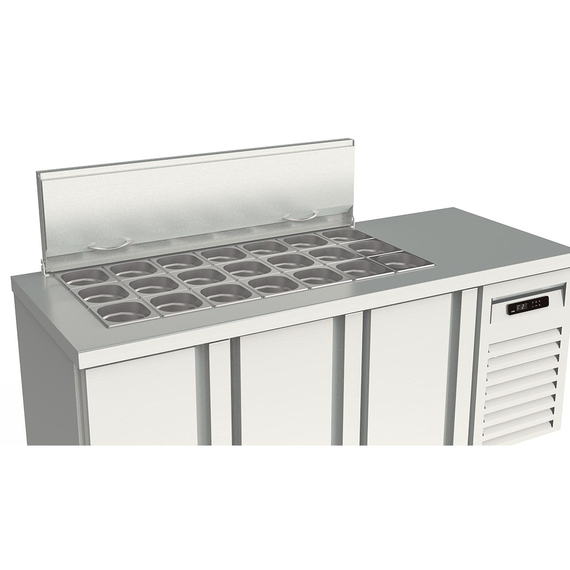 Vaiotec Topline Saladette / 3-fach mit Türen, Edelstahldeckel, GN 1/6, 1795 x 700 mm 1 Vaiotec Topline Saladette / 3-fach mit Türen, Edelstahldeckel, GN 1/6, 1795 x 700 mm
