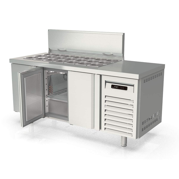 Vaiotec Topline Saladette / 3-fach mit Türen, Edelstahldeckel, GN 1/6, 1795 x 700 mm 2 Vaiotec Topline Saladette / 3-fach mit Türen, Edelstahldeckel, GN 1/6, 1795 x 700 mm