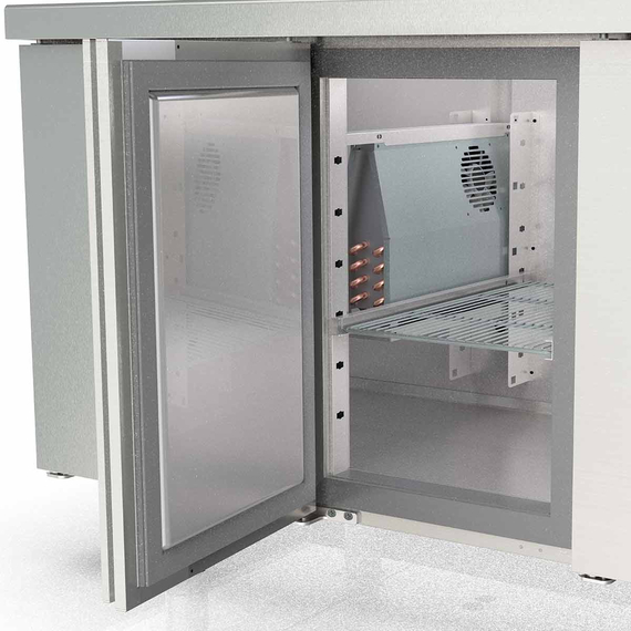 Vaiotec Topline Saladette / 3-fach mit Türen, Edelstahldeckel, GN 1/6, 1795 x 700 mm 3 Vaiotec Topline Saladette / 3-fach mit Türen, Edelstahldeckel, GN 1/6, 1795 x 700 mm