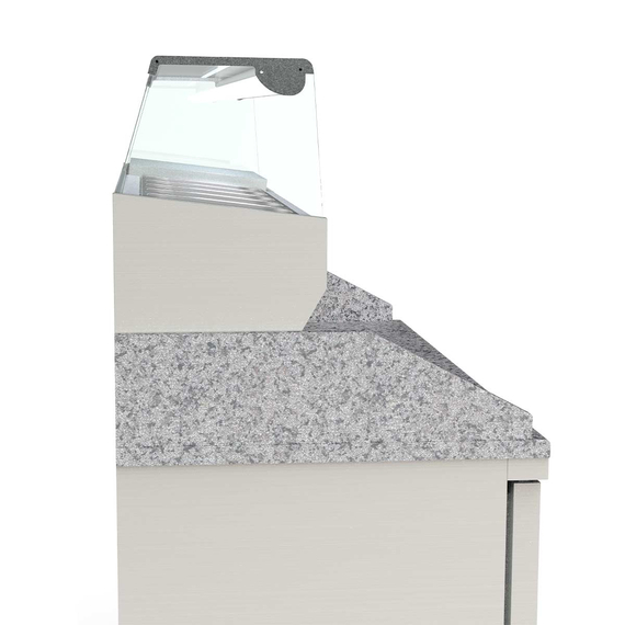 Vaiotec Topline Pizzatisch / 3-fach mit Türen, Granitplatte grau, inkl. Kühlaufsatz, GN 1/4, 1370 x 700 mm 3 Vaiotec Topline Pizzatisch / 3-fach mit Türen, Granitplatte grau, inkl. Kühlaufsatz, GN 1/4, 1370 x 700 mm