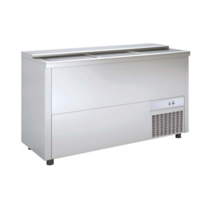 Vaiotec Topline Getränkekühltruhe mit 3 Edelstahlschiebedeckeln, 420 Liter, 1500 x 550 mm