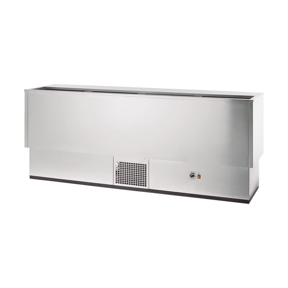 Vaiotec Topline Getränkekühltruhe Edelstahl mit Edelstahlschiebedeckel, 389 Liter, 2010 x 545 mm Vaiotec Topline Getränkekühltruhe Edelstahl mit Edelstahlschiebedeckel, 389 Liter, 2010 x 545 mm