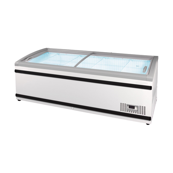 Vaiotec Topline Tiefkühltruhe 900 mit Glasschiebedeckel, Weiß, LED, 2200 x 885 mm Vaiotec Topline Tiefkühltruhe 900 mit Glasschiebedeckel, Weiß, LED, 2200 x 885 mm