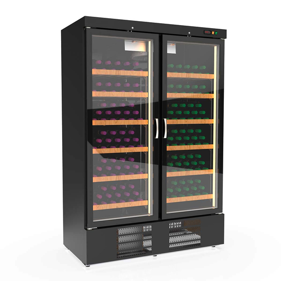 Vaiotec Topline Weinkühlschrank Schwarz, 1201 Liter, 210 Flaschen, 1370 x 735 mm Vaiotec Topline Weinkühlschrank Schwarz, 1201 Liter, 210 Flaschen, 1370 x 735 mm