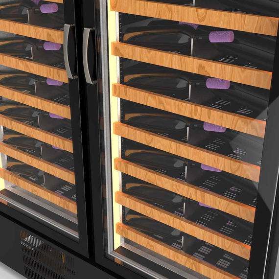 Vaiotec Topline Weinkühlschrank Schwarz, 1201 Liter, 210 Flaschen, 1370 x 735 mm 2 Vaiotec Topline Weinkühlschrank Schwarz, 1201 Liter, 210 Flaschen, 1370 x 735 mm