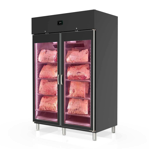 Vaiotec Topline Reifeschrank Dry-Aging Schwarz, 1404 Liter, 300 kg Fleisch, 1370 x 850 mm Vaiotec Topline Reifeschrank Dry-Aging Schwarz, 1404 Liter, 300 kg Fleisch, 1370 x 850 mm