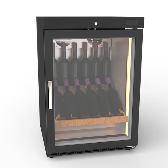 Vaiotec Topline Weinkühlschrank 650 Schwarz, 120 Liter, 26 Flaschen, 600 x 650 mm 1 Vaiotec Topline Weinkühlschrank 650 Schwarz, 120 Liter, 26 Flaschen, 600 x 650 mm