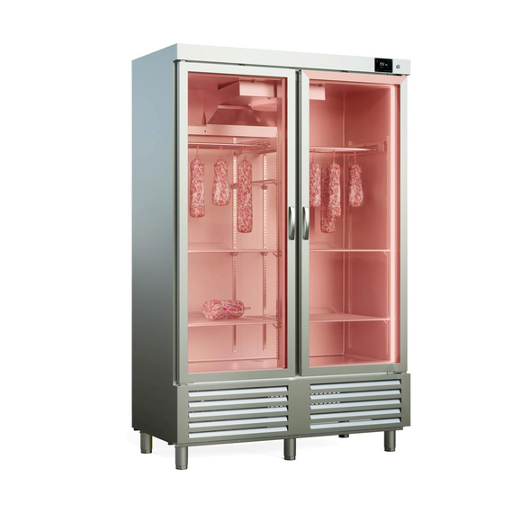 Vaiotec Topline Reifeschrank Dry-Aging, Edelstahl, Abtropfen und Trocknen, LED, 1201 Liter, 1370 x 735 mm 1 Vaiotec Topline Reifeschrank Dry-Aging, Edelstahl, Abtropfen und Trocknen, LED, 1201 Liter, 1370 x 735 mm