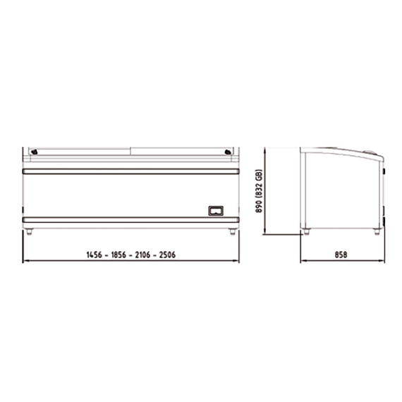Vaiotec Topline Kühl- und Tiefkühltruhe 850 mit Glasschiebedeckel, Schwarz, Kopfendtruhe für Kombinationen, LED, 1856 x 858 mm 1 Vaiotec Topline Kühl- und Tiefkühltruhe 850 mit Glasschiebedeckel, Schwarz, Kopfendtruhe für Kombinationen, LED, 1856 x 858 mm