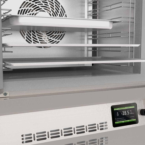 Vaiotec Topline Schockfroster Edelstahl, für 7x GN1/1 (40 mm) oder 7x EN 60x40, 800 x 800 mm 2 Vaiotec Topline Schockfroster Edelstahl, für 7x GN1/1 (40 mm) oder 7x EN 60x40, 800 x 800 mm
