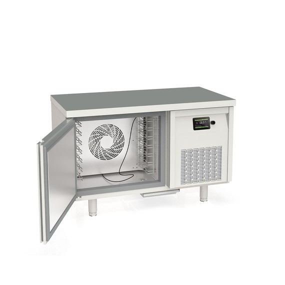 Vaiotec Topline Schockfroster Edelstahl, für 7x GN1/1 (40 mm), Aggregat rechts, 1350 x 700 mm Vaiotec Topline Schockfroster Edelstahl, für 7x GN1/1 (40 mm), Aggregat rechts, 1350 x 700 mm