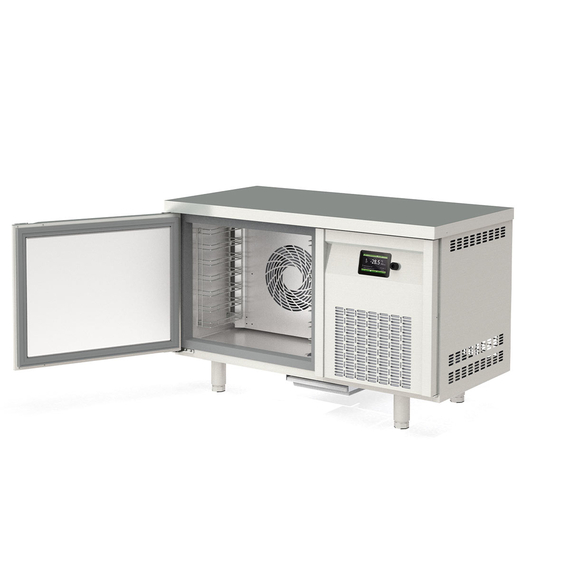 Vaiotec Topline Schockfroster Edelstahl, für 7x GN1/1 (40 mm), Aggregat rechts, 1350 x 700 mm 1 Vaiotec Topline Schockfroster Edelstahl, für 7x GN1/1 (40 mm), Aggregat rechts, 1350 x 700 mm