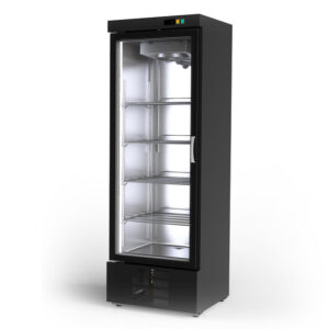 Vaiotec Topline Tiefkühlschrank 500, schwarz, 1 Glastür, 680 x 735 mm