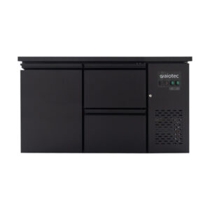 Vaiotec Barkühltisch schwarz / 1 Tür & 2 Schubladen - 280 l, 1465 x 520 mm