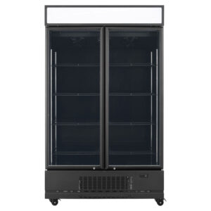 Vaiotec Topline Getränkekühlschrank 2 Türen / 1040 Liter mit Leuchtaufsatz "schwarz", 1280 x 742 mm