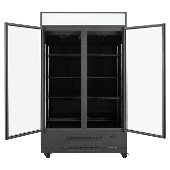 Vaiotec Topline Getränkekühlschrank 2 Türen / 1040 Liter mit Leuchtaufsatz "schwarz", 1280 x 742 mm 2 Vaiotec Topline Getränkekühlschrank 2 Türen / 1040 Liter mit Leuchtaufsatz "schwarz", 1280 x 742 mm