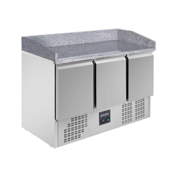 Vaiotec Pizzakühltisch / 3-türig "grau", 1400 x 700 mm Vaiotec Pizzakühltisch / 3-türig "grau", 1400 x 700 mm