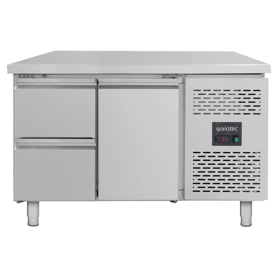 Vaiotec Kühltisch / 1 Tür & 2 Schubladen - Monoblock, 1360 x 700 mm Vaiotec Kühltisch / 1 Tür & 2 Schubladen - Monoblock, 1360 x 700 mm