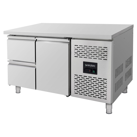 Vaiotec Kühltisch / 1 Tür & 2 Schubladen - Monoblock, 1360 x 700 mm 1 Vaiotec Kühltisch / 1 Tür & 2 Schubladen - Monoblock, 1360 x 700 mm