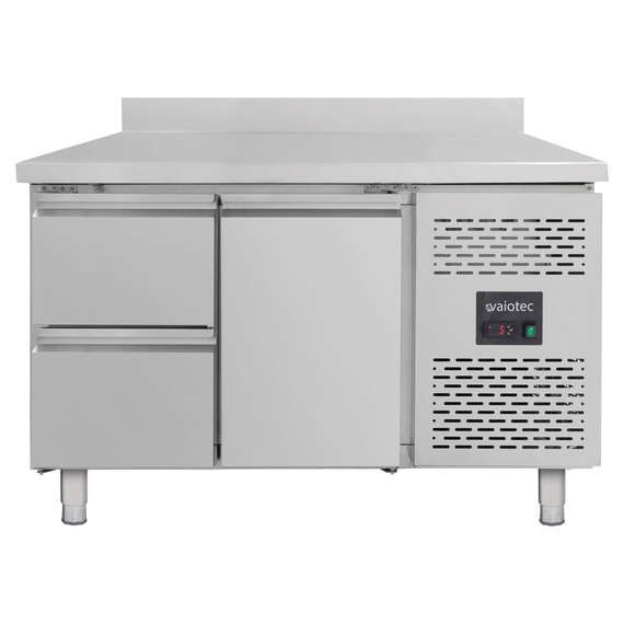 Vaiotec Kühltisch / 1 Tür & 2 Schubladen inkl. Aufkantung - Monoblock, 1360 x 700 mm Vaiotec Kühltisch / 1 Tür & 2 Schubladen inkl. Aufkantung - Monoblock, 1360 x 700 mm