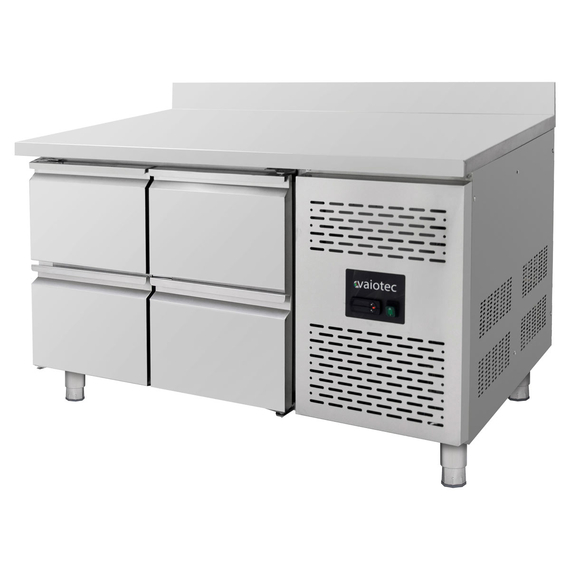 Vaiotec Kühltisch / 4 Schubladen inkl. Aufkantung - Monoblock, 1360 x 700 mm 1 Vaiotec Kühltisch / 4 Schubladen inkl. Aufkantung - Monoblock, 1360 x 700 mm