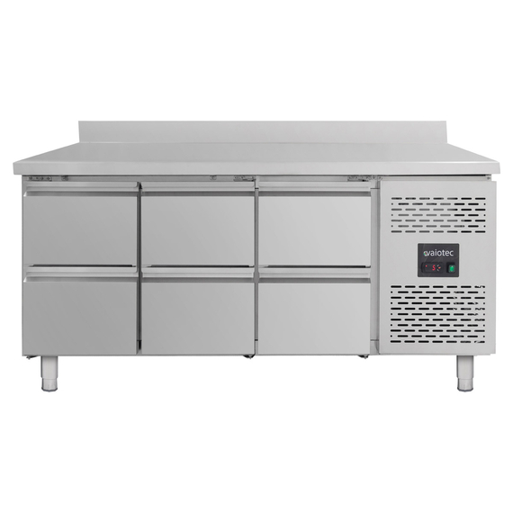 Vaiotec Kühltisch / 6 Schubladen inkl. Aufkantung - Monoblock, 1795 x 700 mm Vaiotec Kühltisch / 6 Schubladen inkl. Aufkantung - Monoblock, 1795 x 700 mm