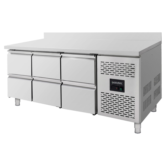 Vaiotec Kühltisch / 6 Schubladen inkl. Aufkantung - Monoblock, 1795 x 700 mm 1 Vaiotec Kühltisch / 6 Schubladen inkl. Aufkantung - Monoblock, 1795 x 700 mm