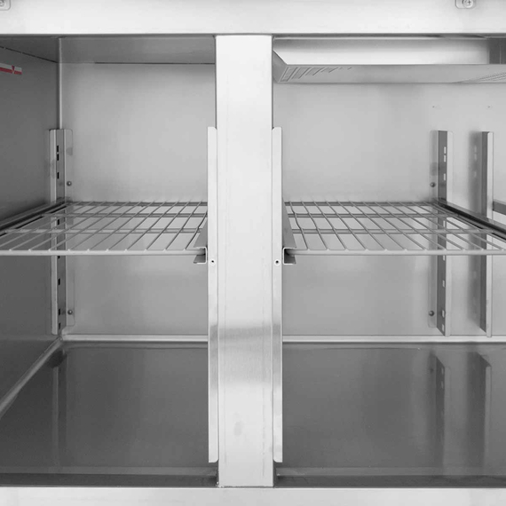 Vaiotec Kühltisch / 2 Türen & 4 Schubladen inkl. Aufkantung - Monoblock, 2230 x 700 mm 3 Vaiotec Kühltisch / 2 Türen & 4 Schubladen inkl. Aufkantung - Monoblock, 2230 x 700 mm