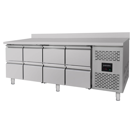 Vaiotec Kühltisch / 8 Schubladen inkl. Aufkantung - Monoblock, 2230 x 700 mm 1 Vaiotec Kühltisch / 8 Schubladen inkl. Aufkantung - Monoblock, 2230 x 700 mm