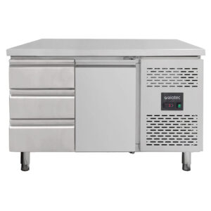 Vaiotec Kühltisch / 1 Tür & 3 Schubladen links - Monoblock, 1360 x 700 mm