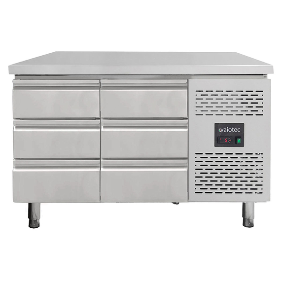 Vaiotec Kühltisch / 6 Schubladen - Monoblock, 1360 x 700 mm Vaiotec Kühltisch / 6 Schubladen - Monoblock, 1360 x 700 mm