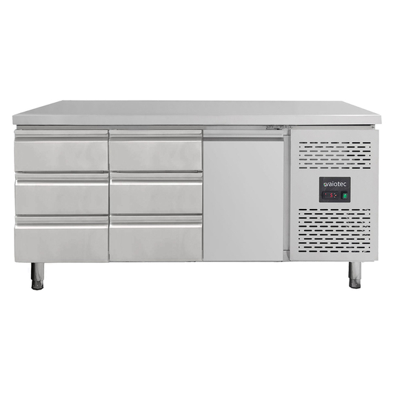 Vaiotec Kühltisch / 1 Tür & 6 Schubladen links/mitte - Monoblock, 1795 x 700 mm Vaiotec Kühltisch / 1 Tür & 6 Schubladen links/mitte - Monoblock, 1795 x 700 mm